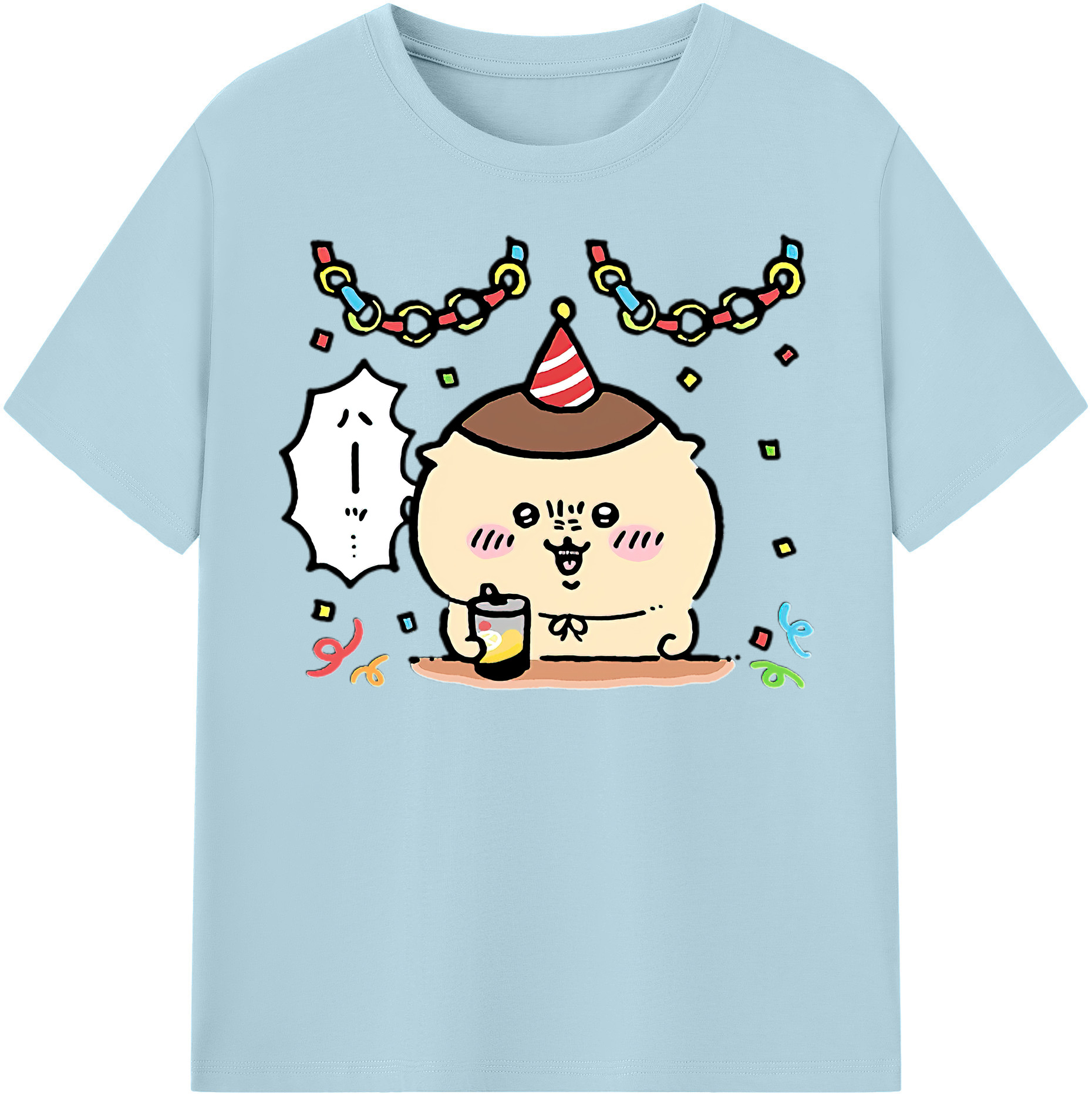 （画像用） ちいかわ くりまんじゅう Chii-kawa kuri manjū 綿100％半袖Tシャツ（フロントプリント）